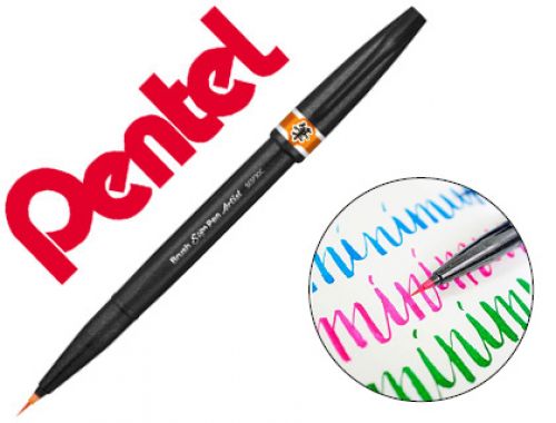 Caneta pincel pentel artist cor laranja , Pentel , 154677 , 0884851035844